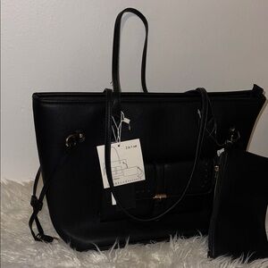 Chic Black Tote Bag Set